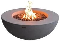 ELEMENTI Feuertisch Gasfeuerstelle "&Auml;tna" rund in Beton-Optik, integrierter 50mbar