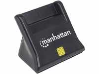 MANHATTAN HBCI-Chipkartenleser USB-Smartcard-/SIM-Kartenlesegerät mit Standfuß