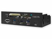 LogiLink LOGILINK USB3.0 Einbau-Hub UA0341, mit Cardreader USB-Adapter