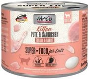 MAC'S Kitten Pute & Kaninchen 200 g - 6 St&uuml;ck, Nassfutter f&uuml;r: Katze