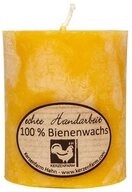 Hahn Kerzenfarm Formkerze Bienenwachs - Stumpenkerze 65x75mm