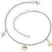 Engelsrufer Fu&szlig;kette mit Anh&auml;nger Love & Hope - Glaube Liebe Hoffnung