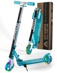Apollo Cityroller Skyracer LED City Scooter Kinder, Tretroller mit Federung,