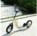 HOMCOM Scooter Kinderscooter, Tretroller, Kinder, aus Gummi Aluminium Beige, 0 km/h,