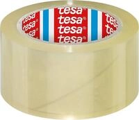 tesa Paket-Klebeband 64014 Packband 45 &micro;, (66m:50mm) braun oder transparent