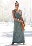 LASCANA Maxikleid mit verstellbarem Ausschnitt und gesmokter Taille, Jerseykleid