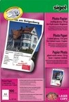 Sigel Fotopapier Photo-Papier f&uuml;r Farb-Laser/-Kopierer A4 135g/qm 100 Blatt 2seitig