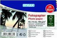 Stylex Schreibwaren Fotopapier 25 Blatt Fotopapier / 10 x 15 cm / gl&auml;nzend /
