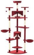 vidaXL Kratzbaum vidaXL Katzen-Kratzbaum mit Sisal-Kratzs&auml;ulen 203 cm Rot und...