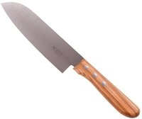 HERDER Verlag Kochmesser Windm&uuml;hlenmesser Santoku - Kochmesser-Kirschbaum - braun
