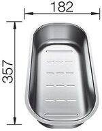 Blanco Einbausp&uuml;le Funktionsschale Edelstahl 357 x 182 mm