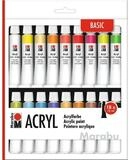 Marabu Acrylfarbe Marabu Acrylfarben Set 18x12ml Tuben