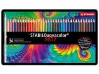 STABILO Aquarell-Buntstift aquacolor 36er Metalletui mit 36 Farben (1636-5)