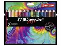STABILO Aquarell-Buntstift aquacolor ARTY 36er Pack mit 36 Farben (1636-1-20)
