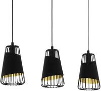 EGLO H&auml;ngeleuchte AUSTELL H&auml;ngelampe, E27, IP20, Stahl und Textil, Esszimmerlampe,