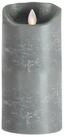 SOMPEX LED-Kerze Sompex Flame LED Echtwachskerze grau 8x18cm (Kerze), fernbedienbar,