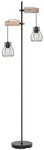 GLOBO LIGHTING Stehlampe MINA, ohne Leuchtmittel, Stehleuchte, Wohnzimmer, Holz,
