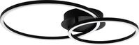 EGLO LED Deckenleuchte Palmaves Deckenlampe, schwarzes Aluminium, Nachtlicht, Rund,
