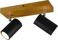 TRIO Leuchten Deckenstrahler Marley, ohne Leuchtmittel, mit Holz Baldachin,...
