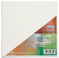 Stylex Schreibwaren Maltuch Keilrahmen - bespannt 20 x 20 cm wei&szlig;.