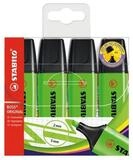STABILO Filzstift Textmarker BOSS ORIGINAL 4er Pack, gr&uuml;n, Hohe Leuchtkraft,