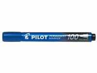 PILOT PILOT Permanent-Marker 100, Rundspitze, blau Tintenpatrone