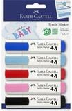 Faber-Castell Textilmarker FABER-CASTELL Textilmarker 1-5mm 5 St&uuml;ck Blister