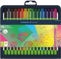 Schneider Permanentmarker Fineliner 16 Line-Up Fineliner farbsortiert 0,4 mm