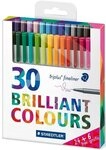 STAEDTLER Fineliner Feinschreiber triplus fineliner 0,3mm Etui mit 30 Stiften