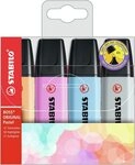 STABILO Marker STABILO 70/4-4 STABILO Textmarker BOSS ORIGINAL Pastel, 4er...