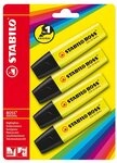 STABILO Marker STABILO BOSS ORIGINAL 4er Blister gelb
