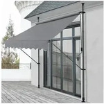 pro.tec Klemmmarkise &raquo;Stem&laquo; ohne Bohren Stahlgestell 350x120x220-309 cm...