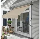 pro.tec Klemmmarkise &raquo;Stem&laquo; ohne Bohren Stahlgestell 250x120x220-309 cm Sandfarben