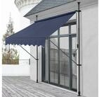 pro.tec Klemmmarkise &raquo;Stem&laquo; ohne Bohren Stahlgestell 200x120x220-309 cm Dunkelblau