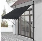 pro.tec Klemmmarkise &raquo;Stem&laquo; ohne Bohren Stahlgestell 200x120x220-309 cm Schwarz