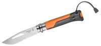 Opinel Taschenmesser Opinel-Messer Nr. 8 Outdoor, Sandvik 12C27, Teils&auml;gezahnung,