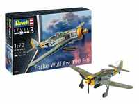 Revell® Modellbausatz Modellbausatz Focke Wulf Fw190 F-8, 46 Teile, ab 10...
