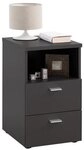 FMD M&ouml;bel Nachttisch in schwarz - 35x61,5x39,9cm (BxHxT)