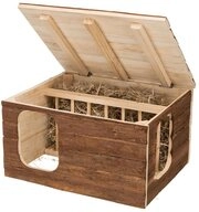 TRIXIE Futterstation Haus Hilke mit integrierter Heuraufe - diverse - 40 &times; 23...