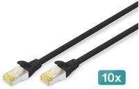 Digitus Digitus CAT 6A S/FTP Patchkabel, 10 St&uuml;ck LAN-Kabel