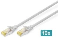 Digitus CAT 6A S/FTP Patchkabel, 10 St&uuml;ck Netzwerkkabel