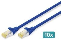 Digitus CAT 6A S/FTP Patchkabel, 10 St&uuml;ck Netzwerkkabel