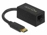 Delock USB 3.2 Gen 1 Adapter, USB-C Stecker > RJ-45 Buchse LAN-Kabel