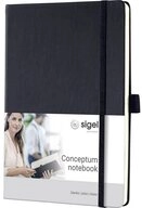 Sigel Notizbuch SIGEL Notizbuch Conceptum CO120 ca. DIN A5 blanko 97Blatt schwarz