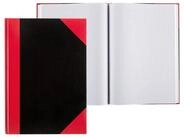 Idena Notizbuch Idena Kladde kariert 96 Blatt 70g/m&sup2; schwarz/rot DIN A6
