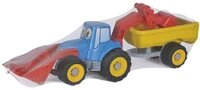 SIMBA Sandform-Set Outdoor Spielzeug Sand & Strand Traktor mit Anh&auml;nger...