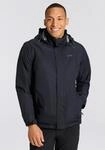 Regenjacke CMP "MAN JACKET SNAPS HOOD", Herren, Gr. 56, schwarz (antracite),...
