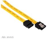 Goobay PC Datenkabel 6 Gbits Clip 1 m Gelb - SATA L-Typ Stecker > SATA L-Typ