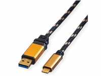 ROLINE GOLD USB 3.2 Gen 1 Kabel, A-C, ST/ST USB-Kabel, USB 3 Typ A Männlich