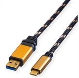 ROLINE GOLD USB 3.2 Gen 1 Kabel, USB A-C, ST/ST USB-Kabel, USB 3 Typ A M&auml;nnlich